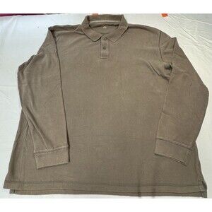 Sonoma Men's XXL Taupe button Sweater 100% Cotton Long Sleeve Classic Comfort